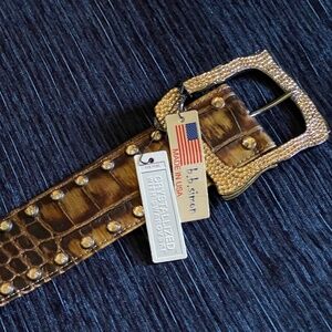 B.B.Simon Swarovski crystal made in USA belt L